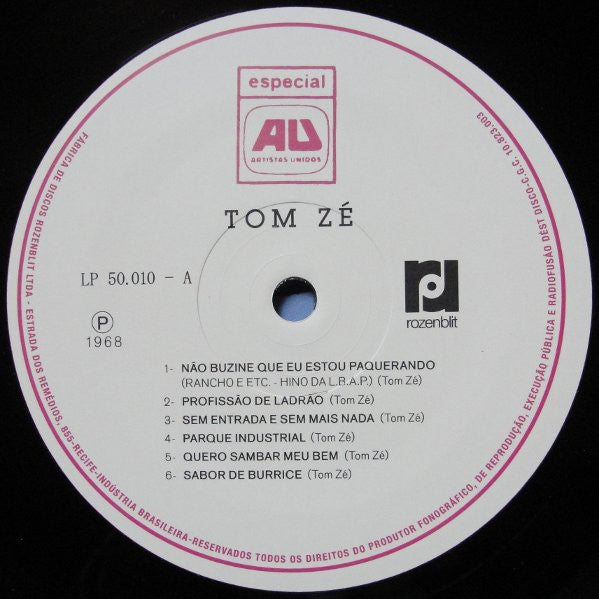 Tom Zé – Grande Liquidação LP vinyl record, image 3 of 5