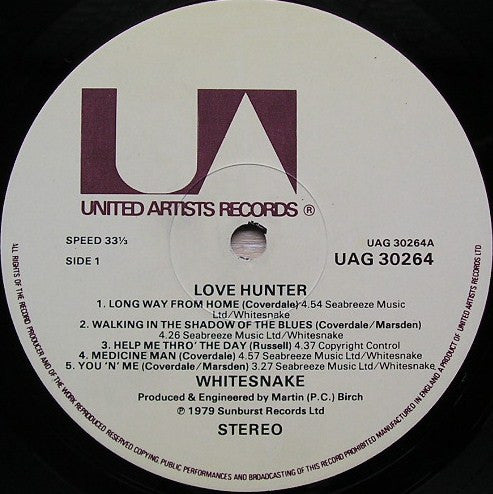 Whitesnake – Lovehunter LP vinyl record, image 3 of 7