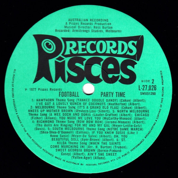 Unknown Artist – Football Party Time LP vinyl record, image 3 of 3