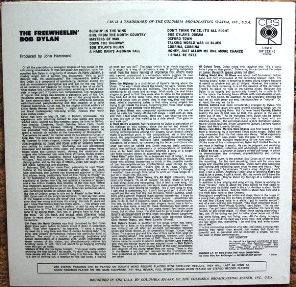 Bob Dylan – The Freewheelin' Bob Dylan LP vinyl record, image 2 of 4