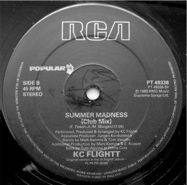 KC Flightt – Summer Madness 12" vinyl record, image 3 of 4