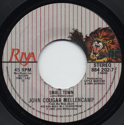 John Cougar Mellencamp – Small Town 7" vinyl record, image 3 of 4