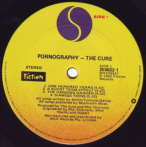 The Cure – Pornography LP vinyl record, image 3 of 4