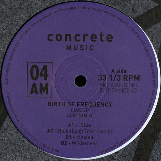 Birth Of Frequency – Blue EP 12" vinyl record, image 1 of 3
