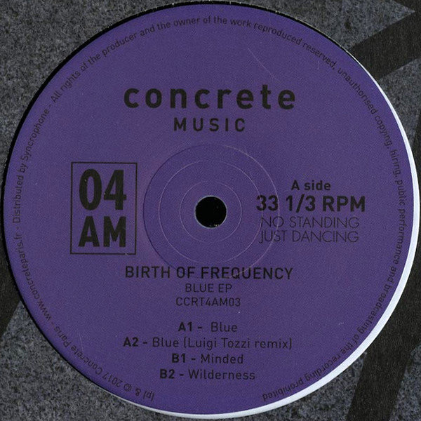Birth Of Frequency – Blue EP 12" vinyl record, image 1 of 3