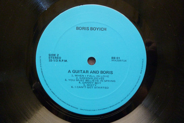Boris Boyich – A Guitar And Boris LP vinyl record, image 4 of 4