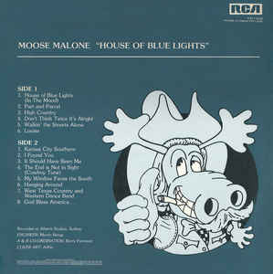 Moose Malone – House Of Blue Lights LP vinyl record, image 2 of 4