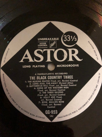The Black Country Three – The Black Country Three. LP vinyl record, image 3 of 4