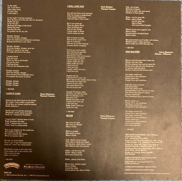 Kiss – Creatures Of The Night LP vinyl record, image 6 of 6
