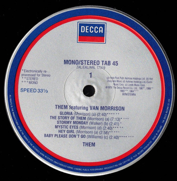 Them, Van Morrison – Them Featuring Van Morrison LP vinyl record, image 3 of 5