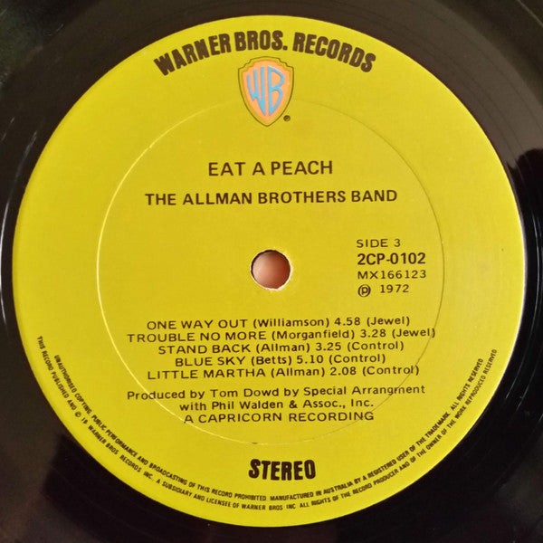 The Allman Brothers Band – Eat A Peach (2xLP) LP vinyl record, image 6 of 7