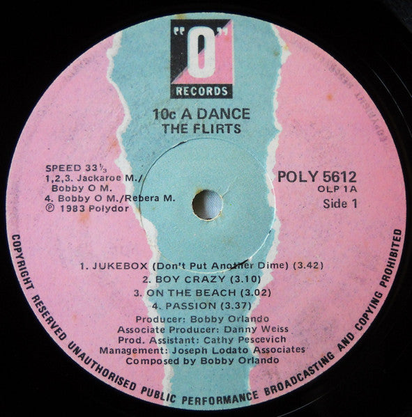 The Flirts – 10¢ A Dance LP vinyl record, image 3 of 4