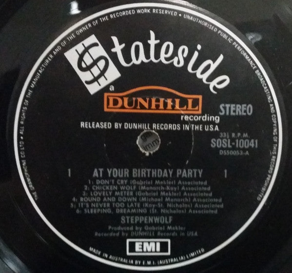 Steppenwolf – At Your Birthday Party LP vinyl record, image 3 of 4