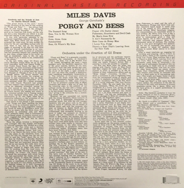 Miles Davis – Porgy And Bess (2xLP) LP vinyl record, image 3 of 7