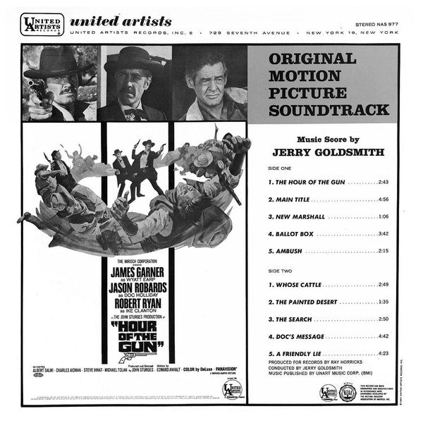 Jerry Goldsmith – Hour Of The Gun LP vinyl record, image 2 of 4