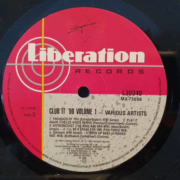 Various – Club It 90 - Volume One