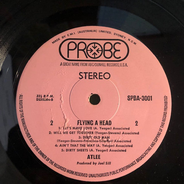 Atlee – Flying A Head LP vinyl record, image 4 of 4