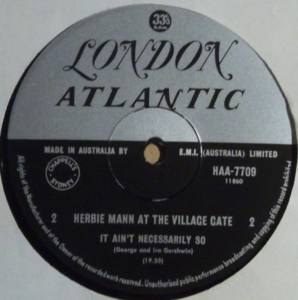 Herbie Mann – Herbie Mann At The Village Gate LP vinyl record, image 4 of 4