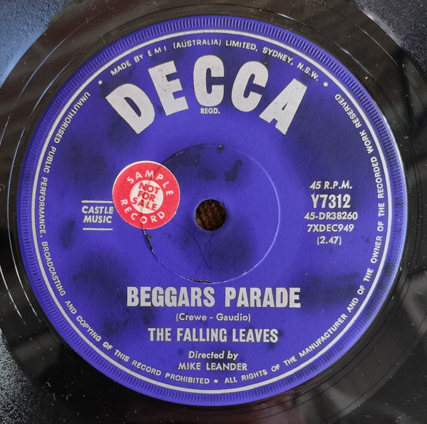 The Falling Leaves – Beggars Parade / Tomorrow Night 7" vinyl record