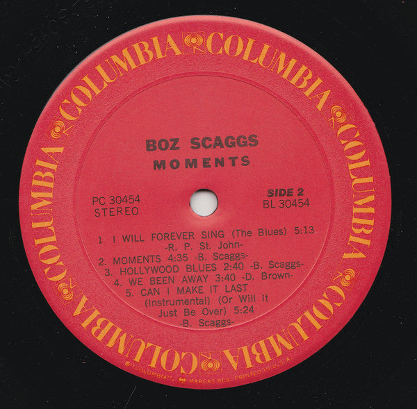 Boz Scaggs – Moments LP vinyl record, image 6 of 7