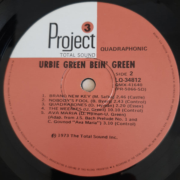 Urbie Green – Bein' Green LP vinyl record, image 4 of 4