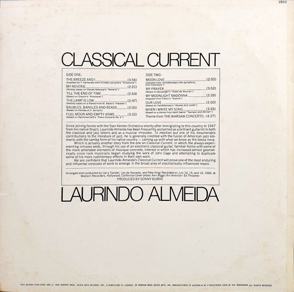 Laurindo Almeida – Classical Current (Electronic Excursions) LP vinyl record, image 2 of 4