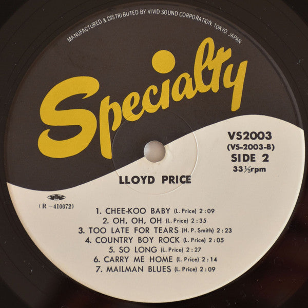 Lloyd Price – Lloyd Price LP vinyl record, image 8 of 8