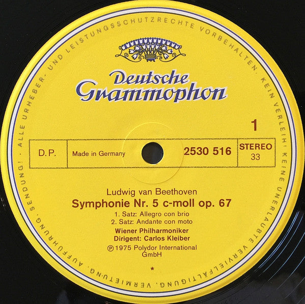Ludwig van Beethoven, Wiener Philharmoniker, Carlos Kleiber – Symphonie Nr. 5 LP vinyl record, image 3 of 4