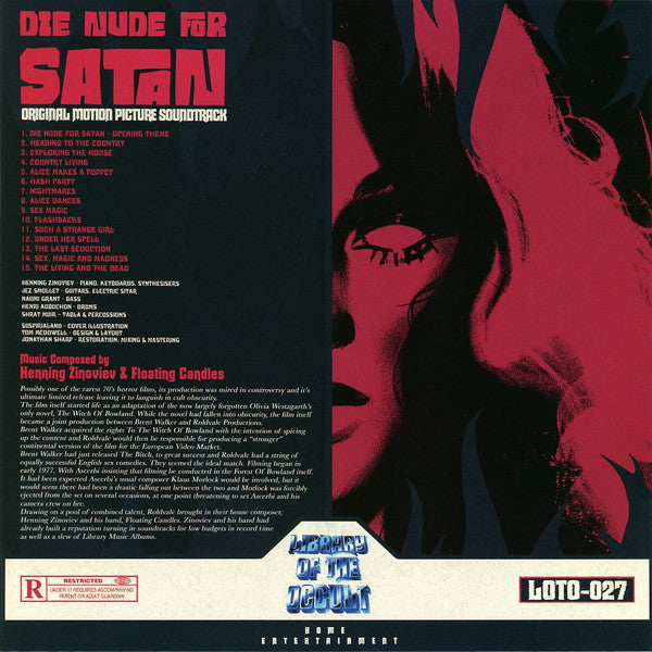 Henning Zinoviev & Floating Candles – Die Nude For Satan - Original Motion Picture Soundtrack LP vinyl record, image 2 of 6