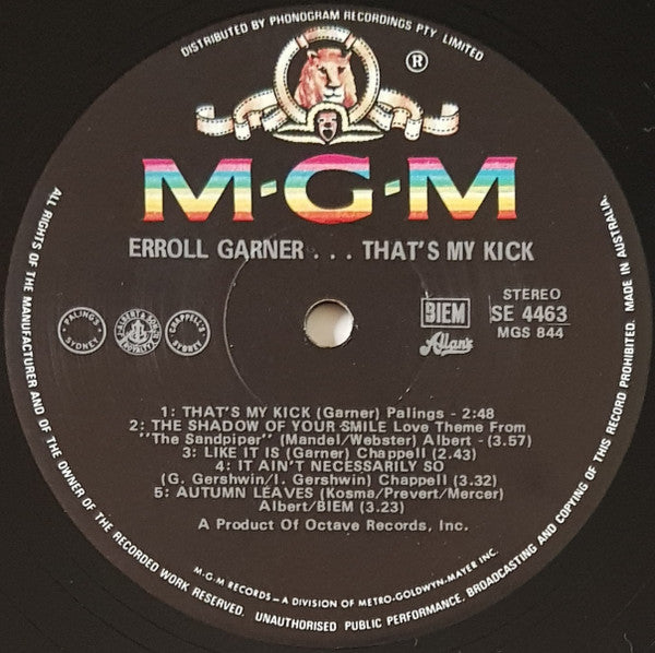 Erroll Garner – That's My Kick LP vinyl record, image 3 of 4