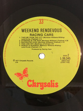 Racing Cars – Weekend Rendezvous LP vinyl record, image 4 of 4