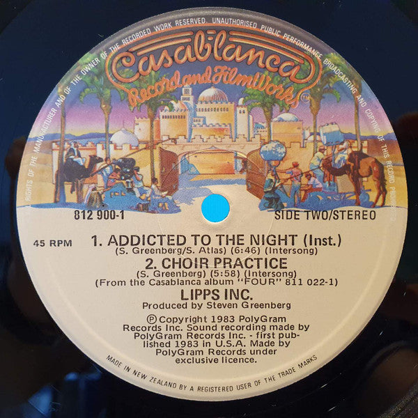 Lipps, Inc. – Addicted To The Night 12" vinyl record, image 4 of 4