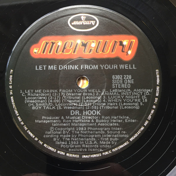 Dr. Hook – Let Me Drink From Your Well LP vinyl record, image 3 of 4