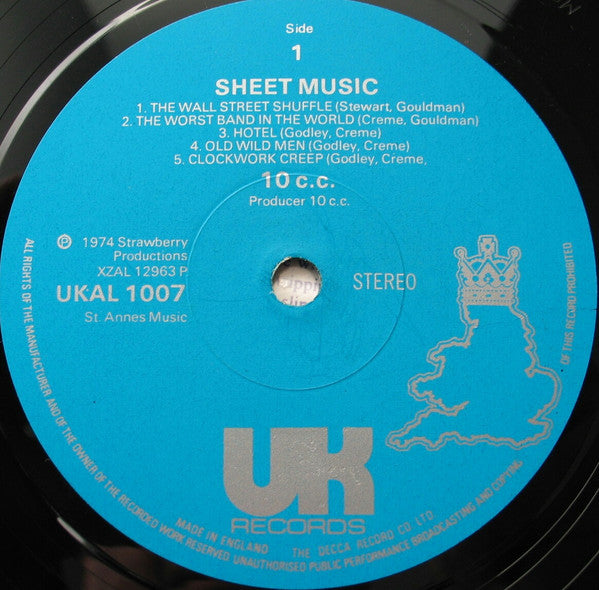 10cc – Sheet Music LP vinyl record, image 3 of 10