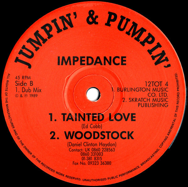 Impedance – Tainted Love 12" vinyl record, image 4 of 4