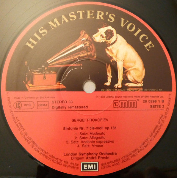 Sergei Prokofiev, London Symphony Orchestra, André Previn – Symphonies Nos. 1 & 7 / Lieutenant Kijé Suite LP vinyl record, image 4 of 4
