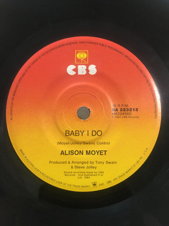 Alison Moyet – Love Resurrection 7" vinyl record, image 2 of 2