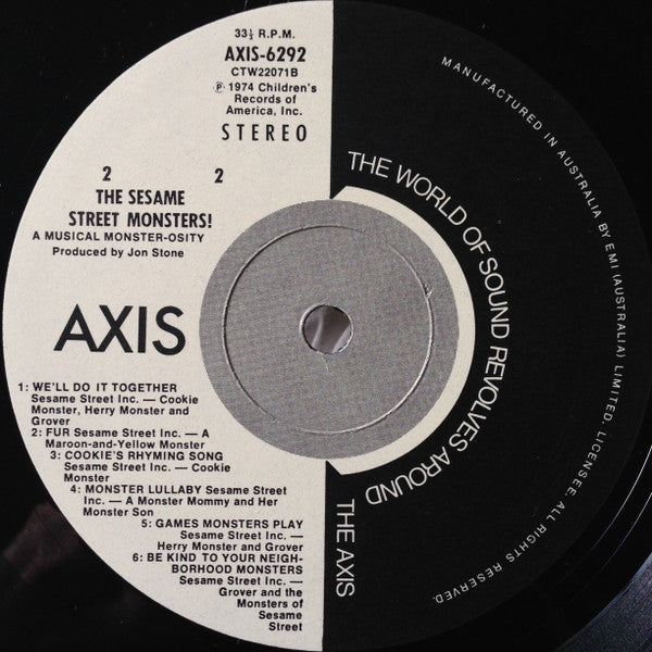 The Monsters Of Sesame Street – A Musical Monster-osity LP vinyl record, image 6 of 6