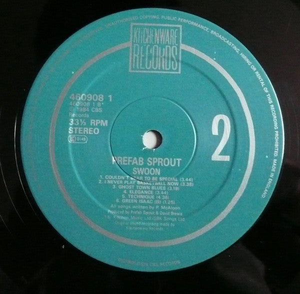 Prefab Sprout – Swoon LP vinyl record, image 4 of 8