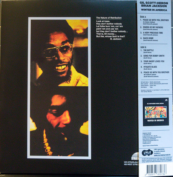 Gil Scott-Heron & Brian Jackson – Winter In America LP vinyl record, image 2 of 10