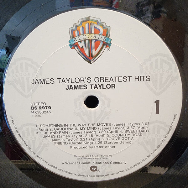 James Taylor – James Taylor's Greatest Hits LP vinyl record, image 3 of 4