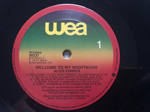 Alice Cooper – Welcome To My Nightmare LP vinyl record, image 3 of 6
