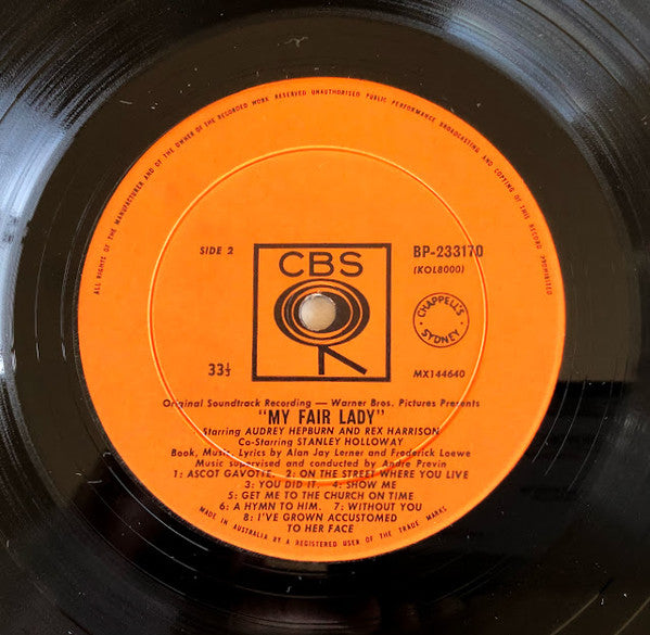 Various – My Fair Lady LP vinyl record, image 4 of 4