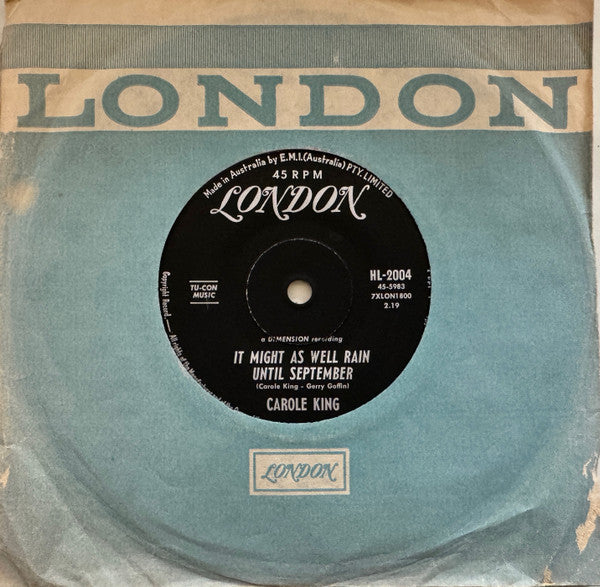 Carole King – It Might As Well Rain Until September 7" vinyl record, image 3 of 4