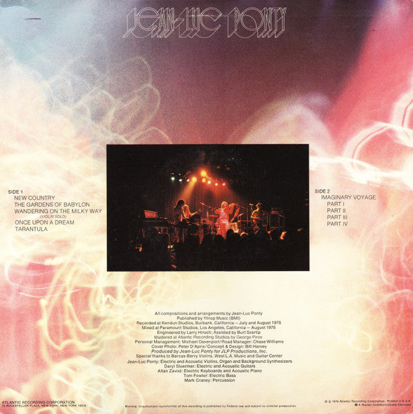 Jean-Luc Ponty – Imaginary Voyage LP vinyl record, image 2 of 4
