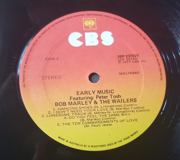 Bob Marley & The Wailers – Early Music LP vinyl record, image 4 of 4