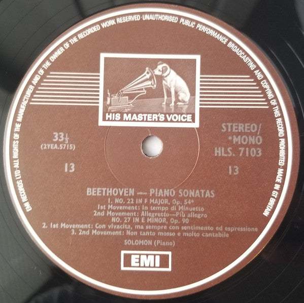 Solomon – Solomon plays Beethoven Sonatas (7xLP) LP vinyl record, image 8 of 8