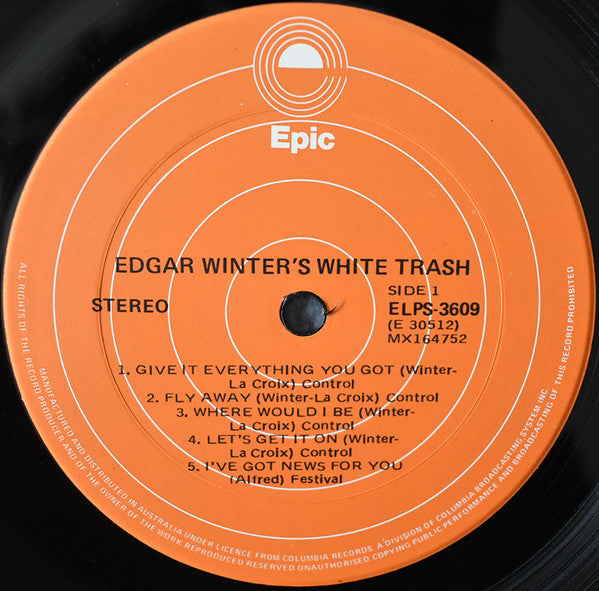 Edgar Winter's White Trash – Edgar Winter's White Trash LP vinyl record, image 3 of 6