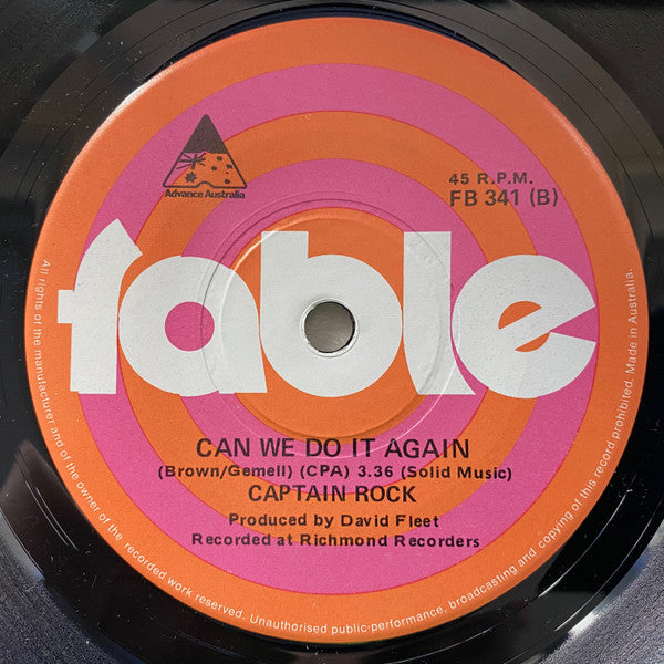 Captain Rock – I Do Love A Saturday Arvo 7" vinyl record, image 2 of 2