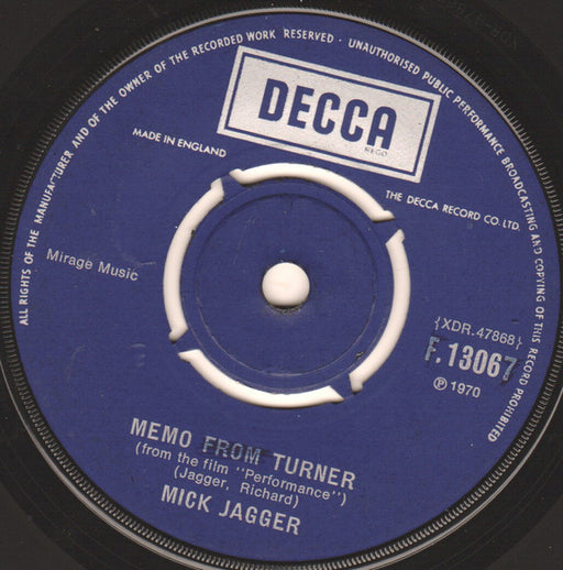 Mick Jagger – Memo From Turner / Natural Magic